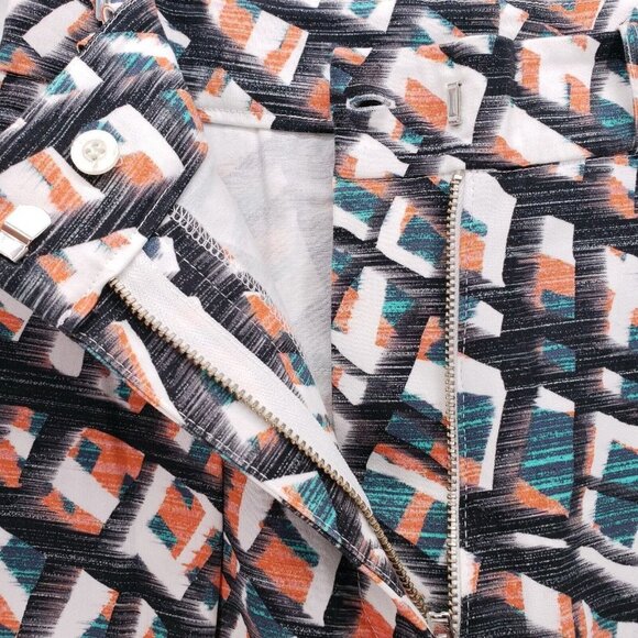 RONNY KOBO Ariyah Pants Multi Geometric Pattern Tapered High Rise Size XS - NWT - Picture 8 of 11